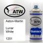 Preview: Aston-Martin, Lunar White, 1251: 400ml Sprühdose, von ATW Autoteile West.